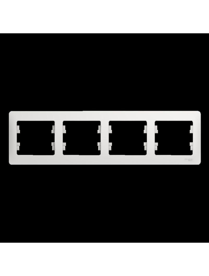 Ramă 4 loc orizontală albă (15buc) GLOSSA SCHNEIDER