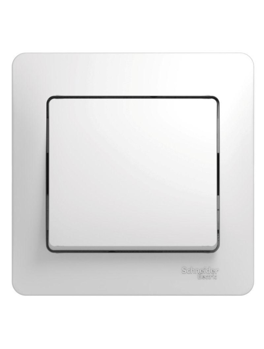 Întrerupător GLOSSA 1cl 10A 250V alb cu ramă SCHNEIDER