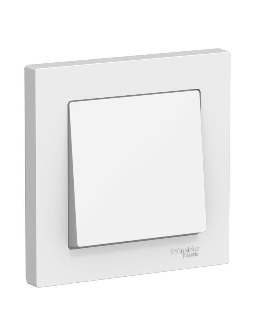 * Întrerupător ATLAS 1cl 10A 250V alb cu ramă SCHNEIDER