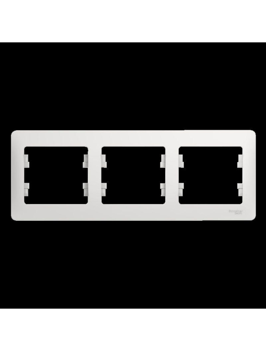 Ramă 3 loc orizontală albă (15buc) GLOSSA SCHNEIDER