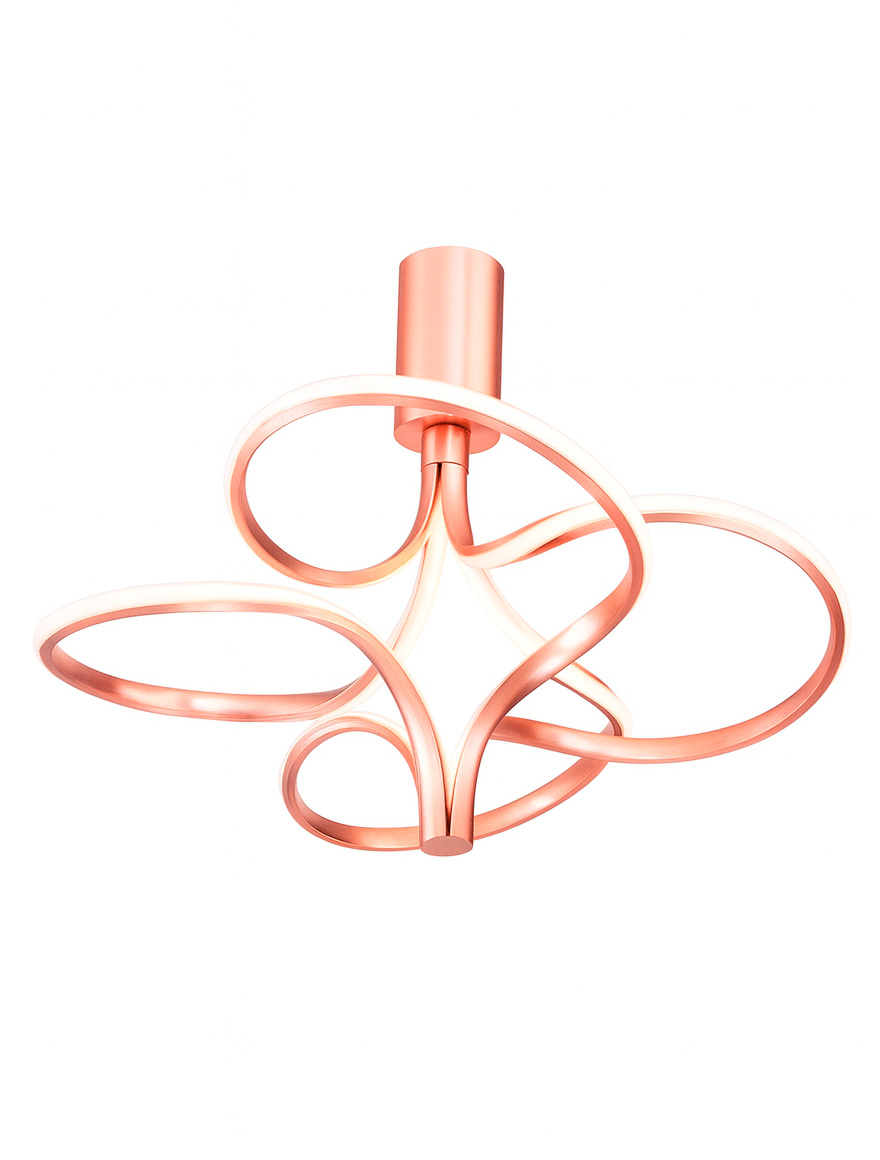 Lustră LED FS-047-X4A,800x800x680, 116W,3000K,Oxid Rose Gold LuminaLED
