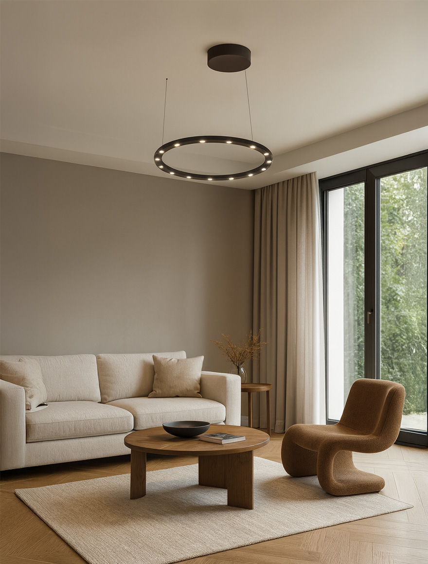 Lustră LED FS-036-D16 32W,3000K,Al+acryl,Brushed silver LuminaLed 2
