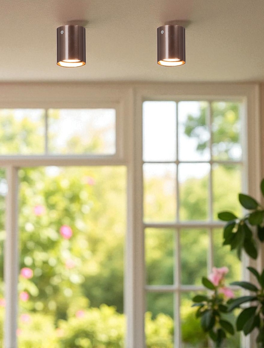 Spot aplicat V4639-7/1PLхGU10 max20W 7x6x6cm bronz Luminaled