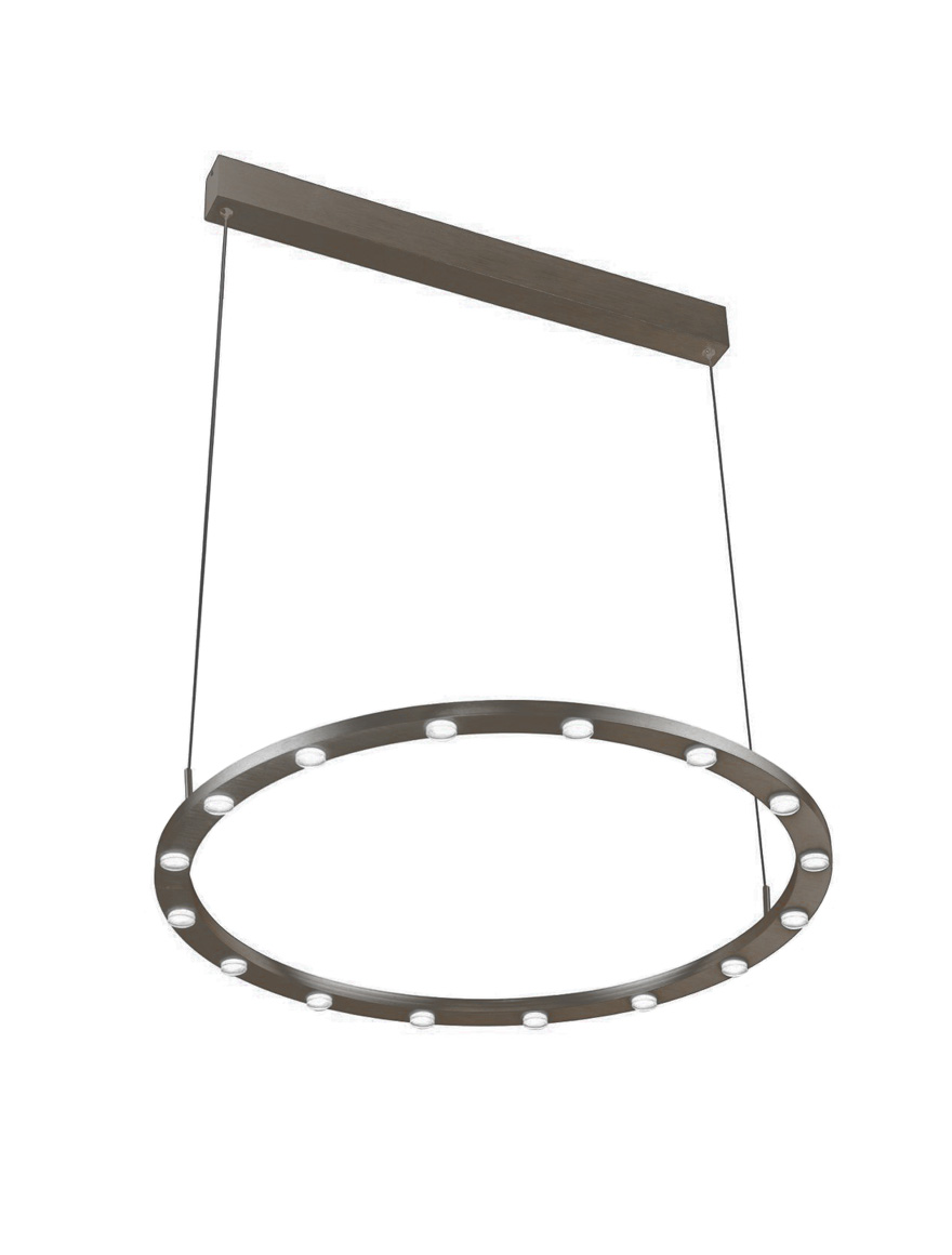 Lustră LED FS-036-D16 32W,3000K,Al+acryl,Brushed coffe LuminaLed