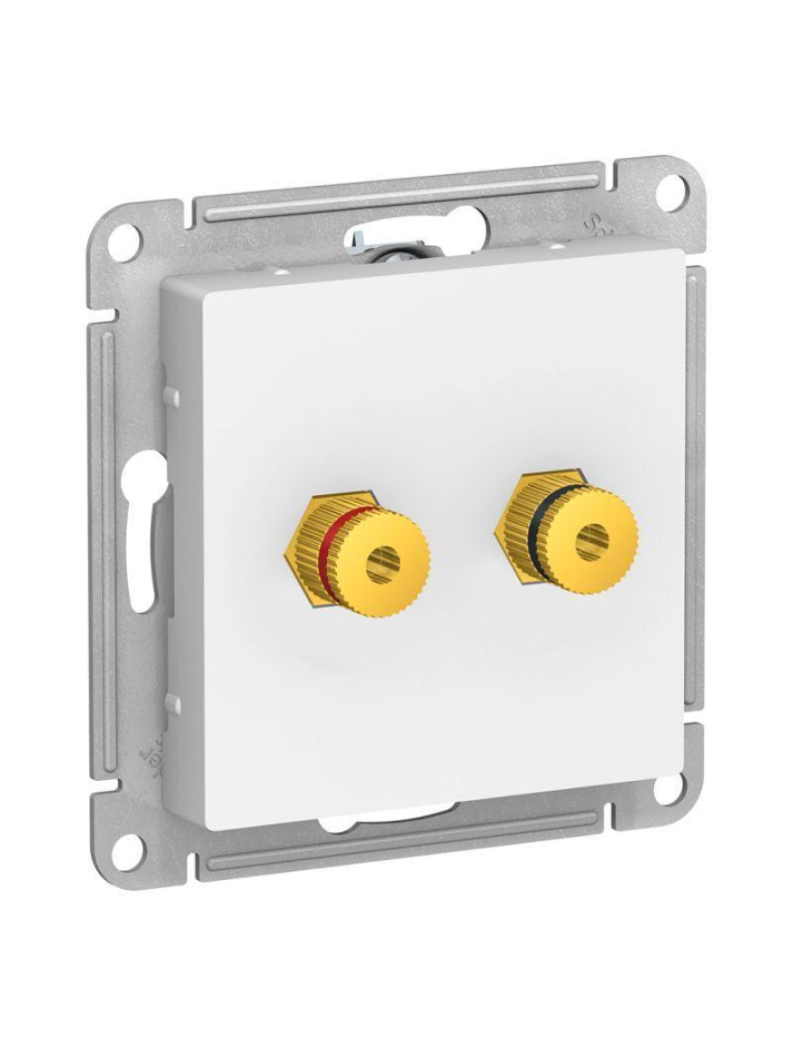 Priză dublă audio albă ATLAS SCHNEIDER