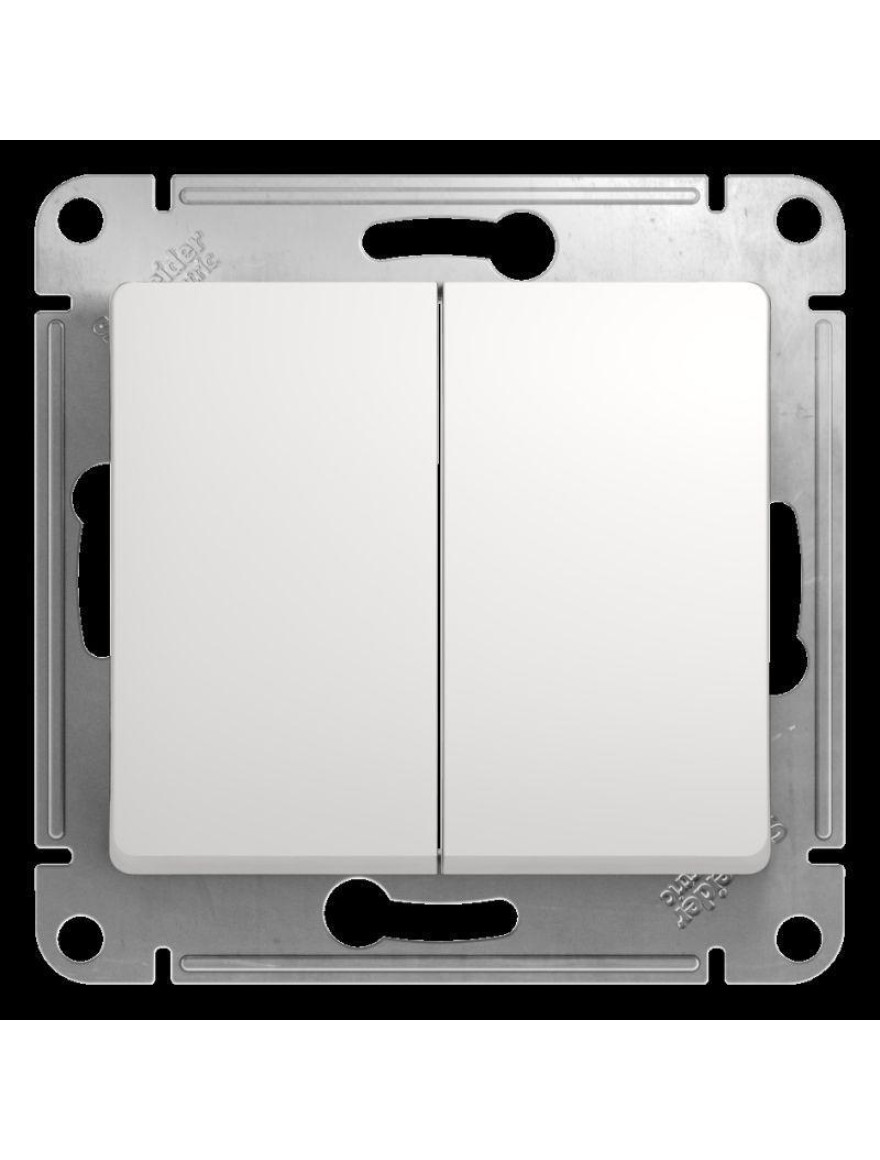 * Întrerupător GLOSSA 2cl cap-scară 10A 250V alb (20buc) SCHNEIDER