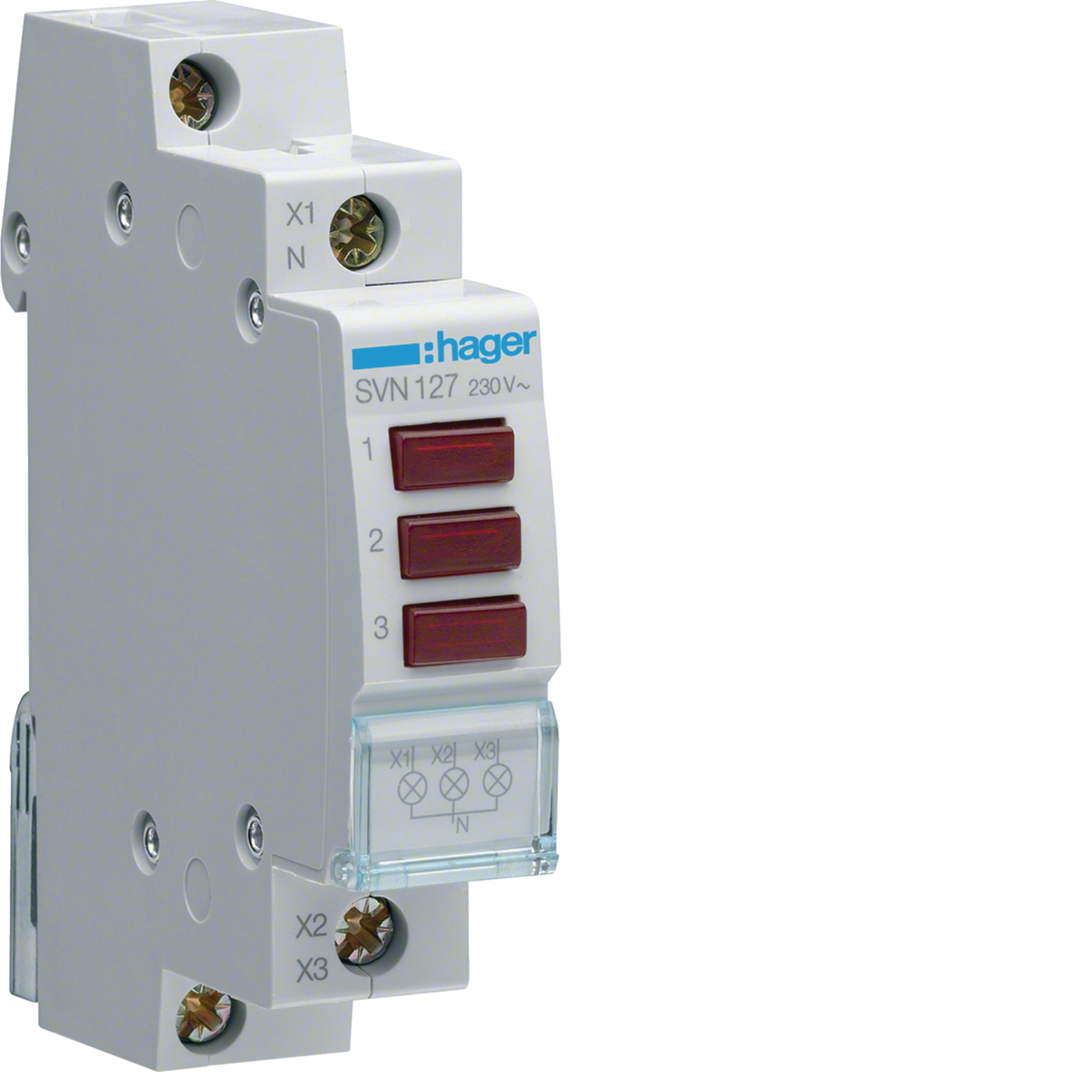 SVN127 Lampă semnalizare 230V 3x roșie