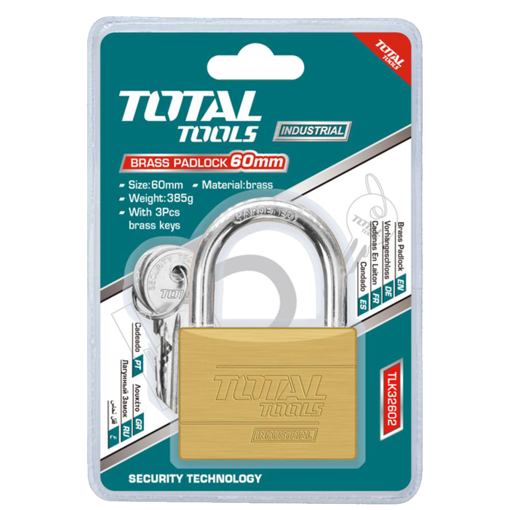 Lacăt ușă 60 mm 3chei Total TLK32602