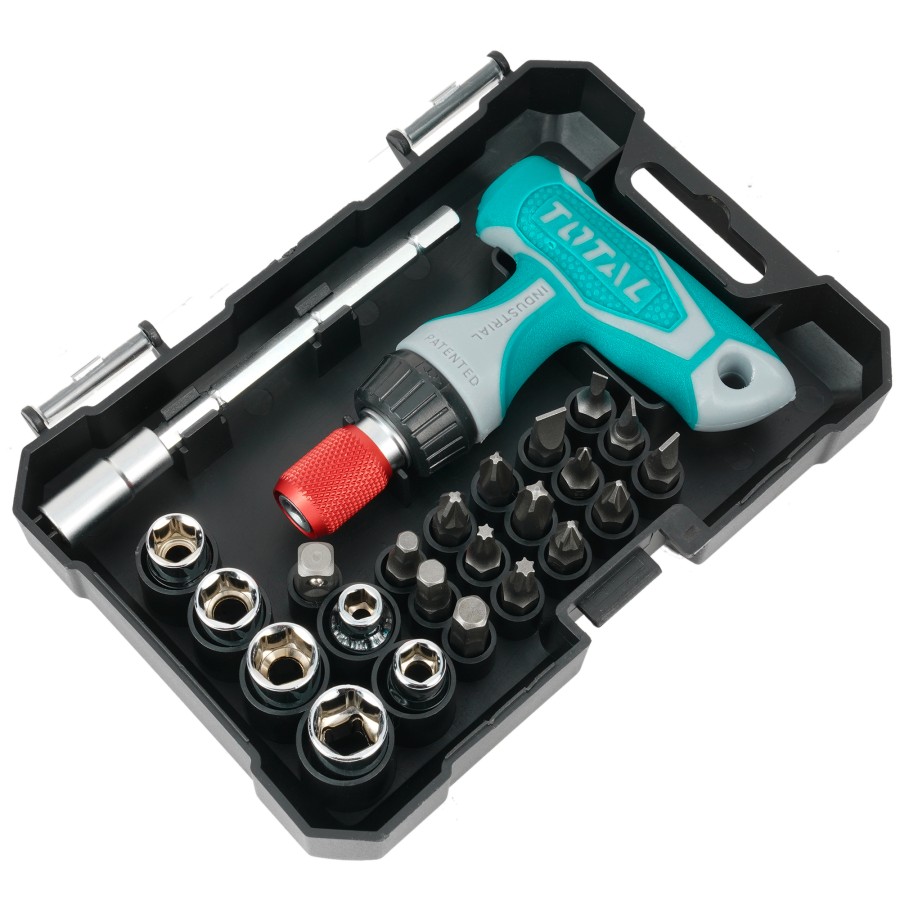 Т-Образная Реверсивная Отвертка С Насадками 24 Шт