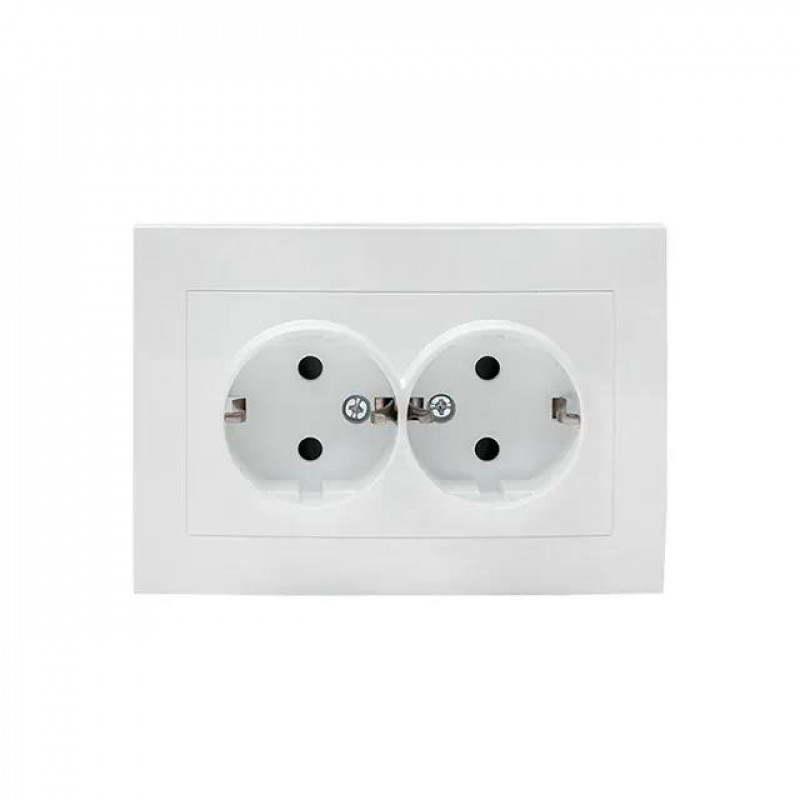 Внутренняя двойная розетка RITA Mutlusan с заземлением
