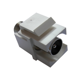 Розетка TV коаксиальная d9,5мм KEYSTONE белая