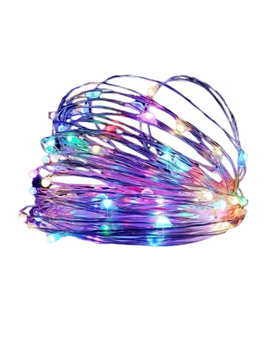 Luminițe pe baterie solară Șarpe 200LED 10m, multicolore