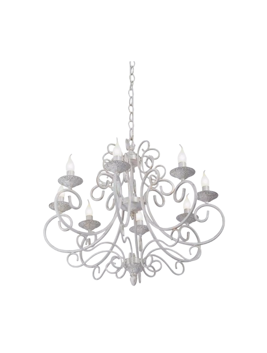 Lustră V1094-0/8хE14 max 40W 189x68x68cm crem LuminaLED