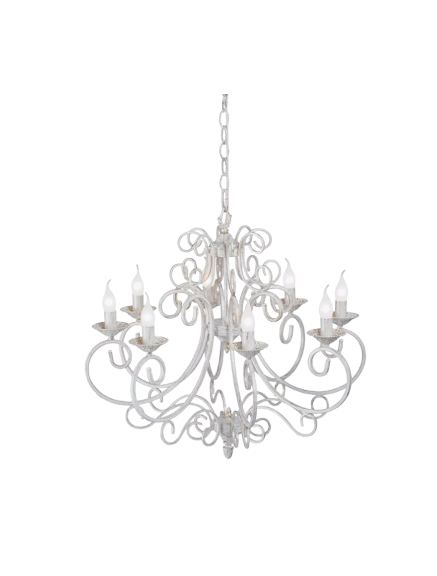 Lustră V1094-0/8хE14 max 40W 189x68x68cm crem LuminaLED