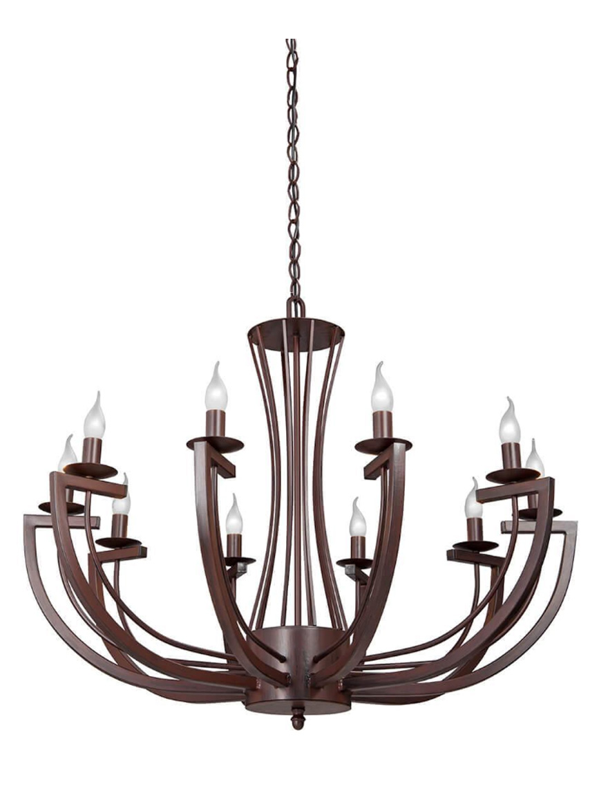 Lustră V3295-7/10хE14 max 40W 198x100x100cm bronz LuminaLED