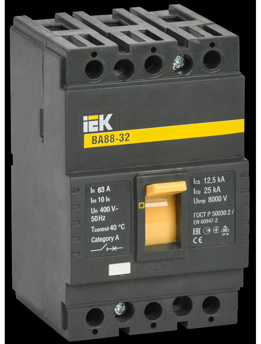 Întrerupător automat VA88-32 3Р 63А 25кА IEK