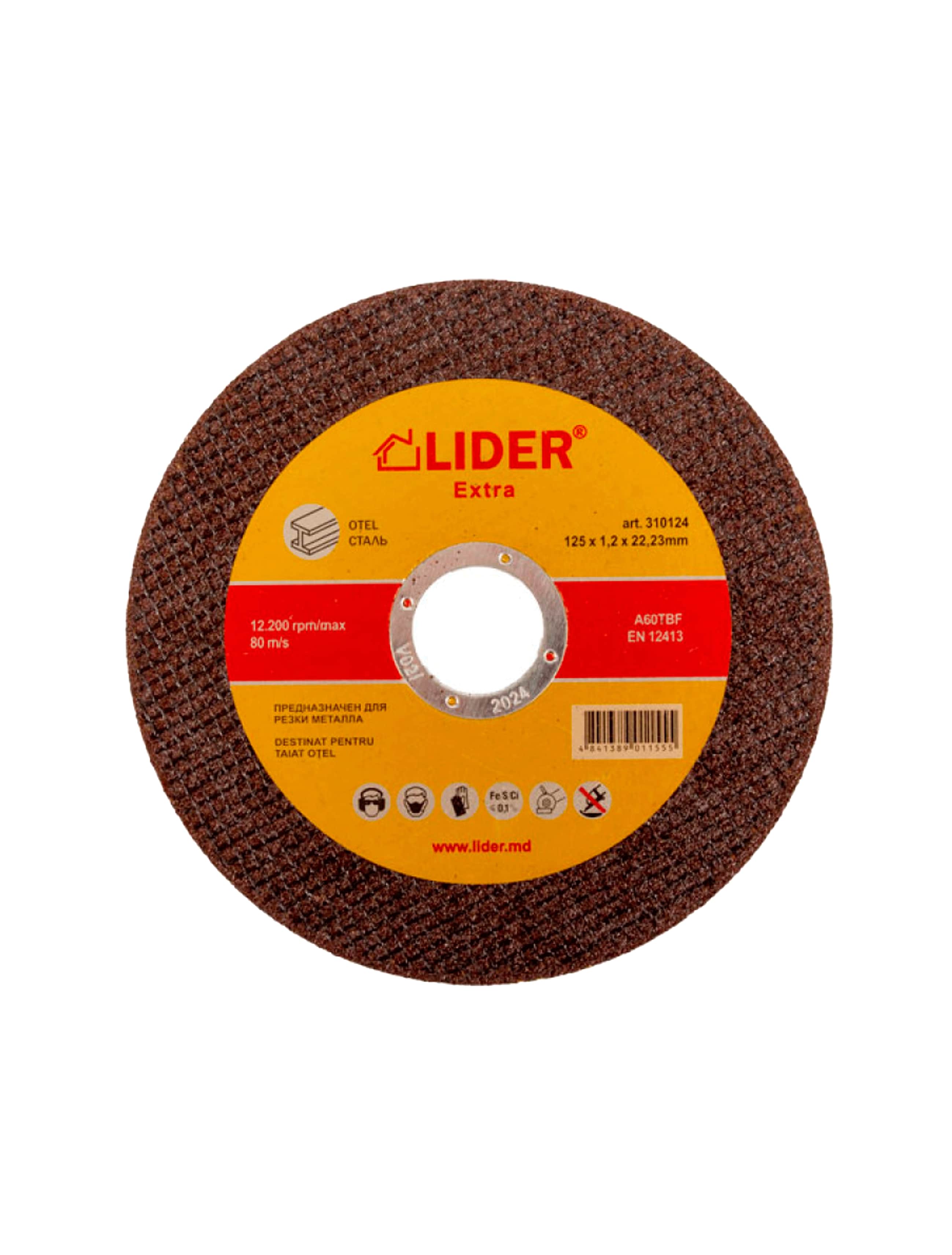 310121 Disc "EXTRA" 115x1,2x22,2mm p/u tăiat oțel LIDER