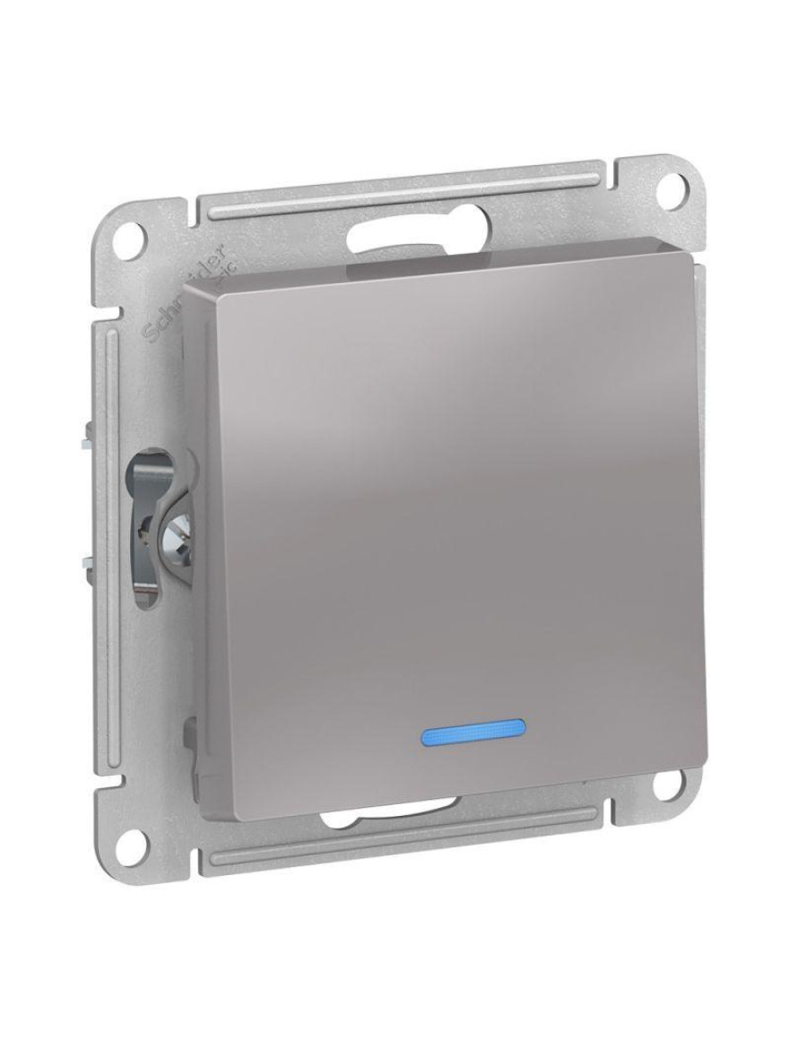 Întrerupător ATLAS 1cl cu indicator 10A 250V Aluminiu (10BUC) SCHNEIDER