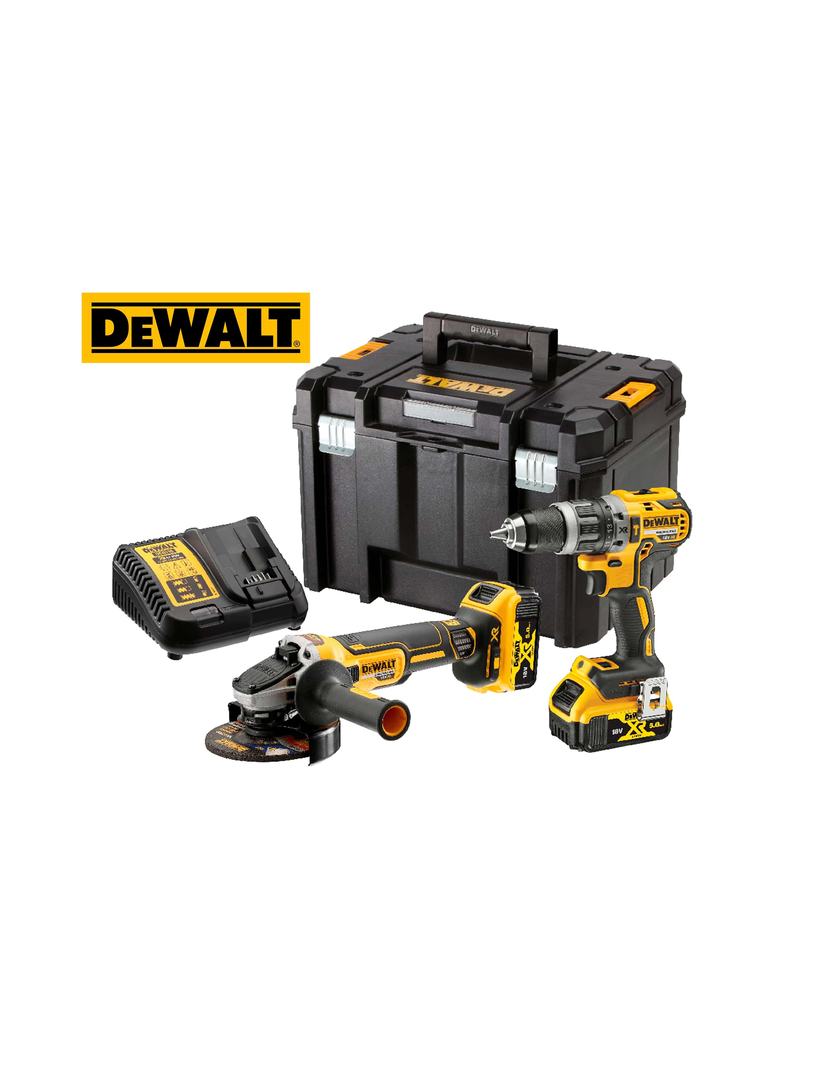 Set intrumente Dewalt DCK2080P2T (DCD796+DCG405) 18V 2x5Ah TSTAK
