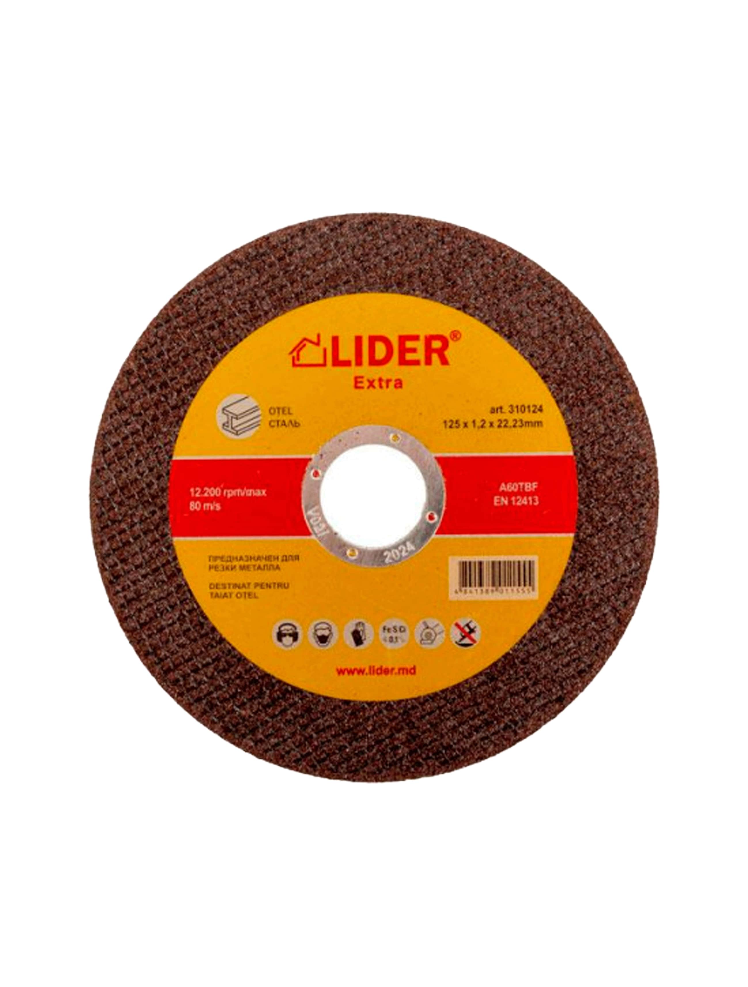310126 Disc "EXTRA" 150x1,6x22,2mm p/u tăiat oțel LIDER