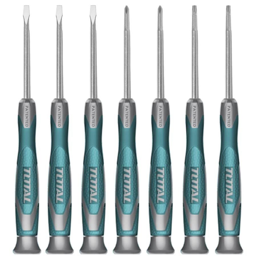 Set șurubelnițe precizie 7buc. Total THT250726