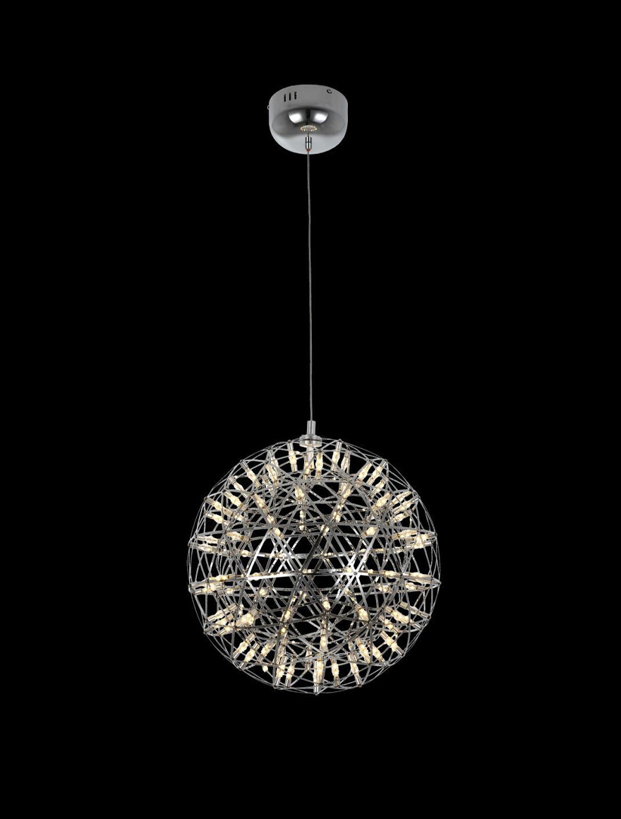 Lustră LED JH-521-80 D800mm,38W 3000K,stainless,Chrome LuminaLed 2
