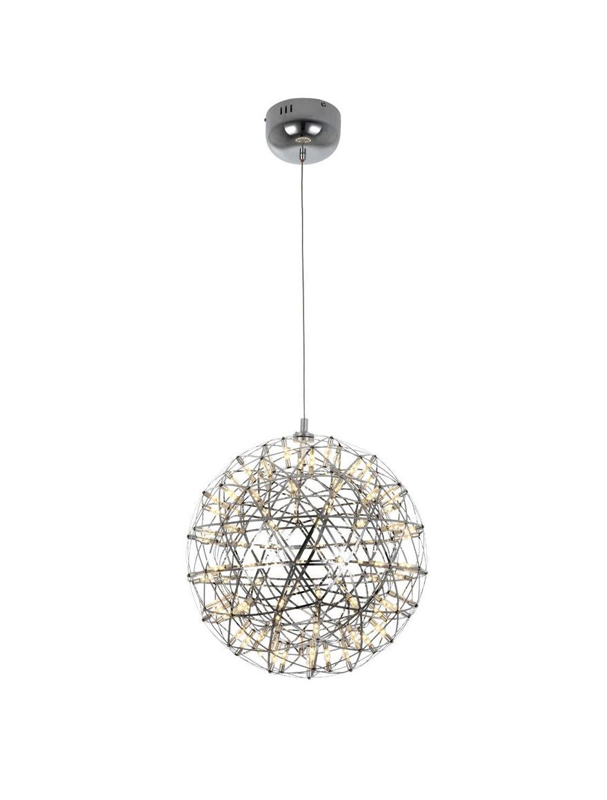 Lustră LED JH-521-80 D800mm,38W 3000K,stainless,Chrome LuminaLed
