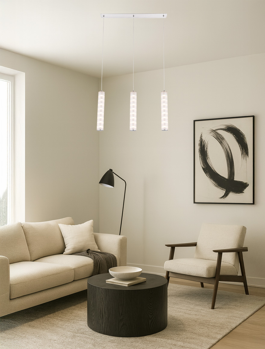 * Lustră LED LIVAR P181603A 3x12W 4000K 90x580x1200mm  ZUMALINE