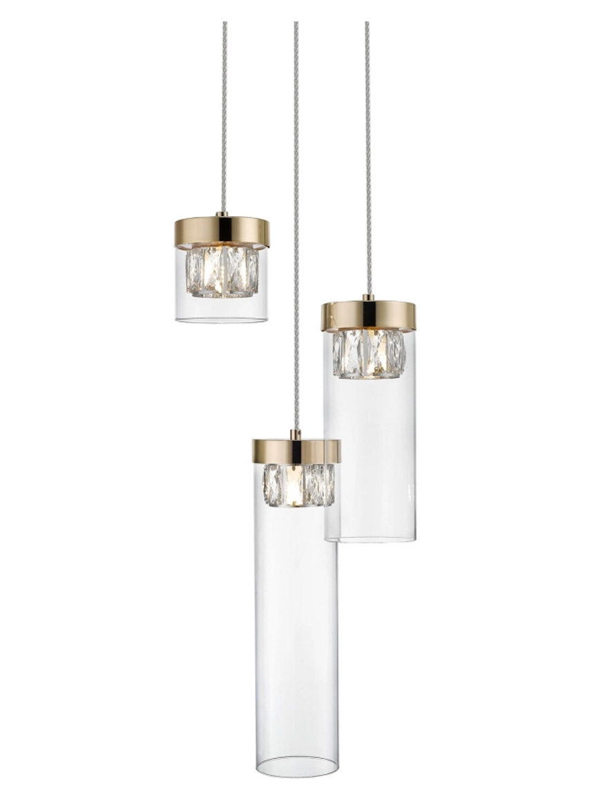 Lustra GEM P0389-03D-F7AC 3xG9 28W metal gold ZUMALINE