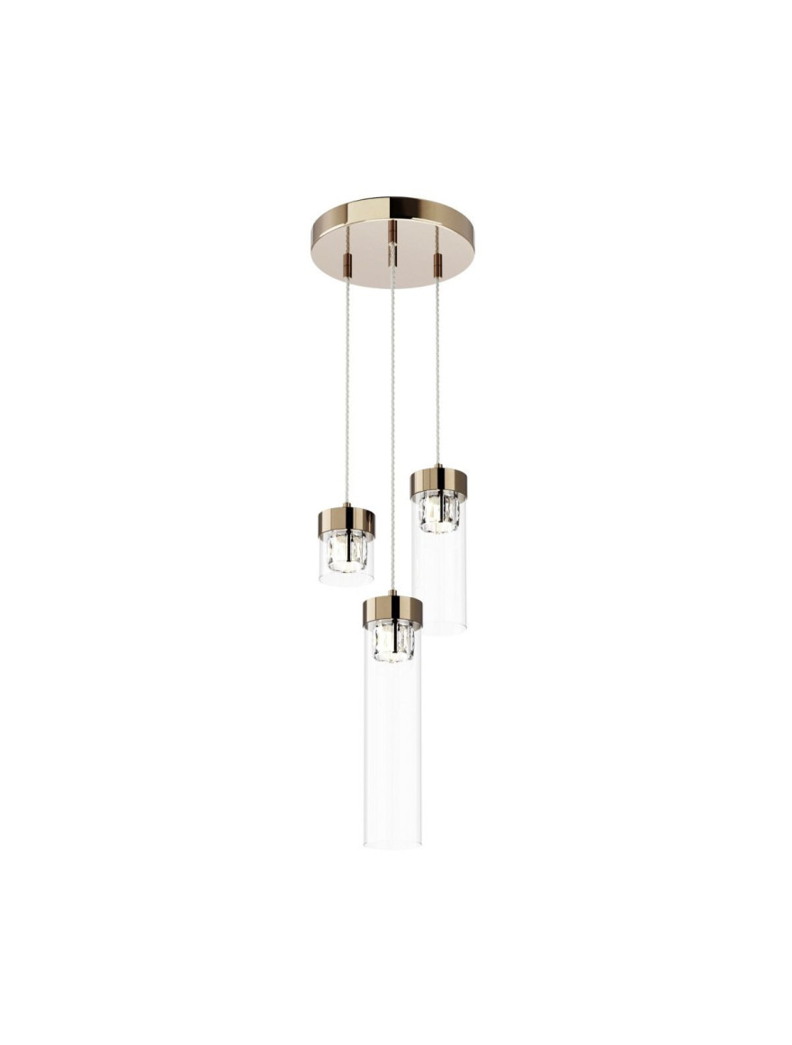 Lustra GEM P0389-03D-F7AC 3xG9 28W metal gold ZUMALINE
