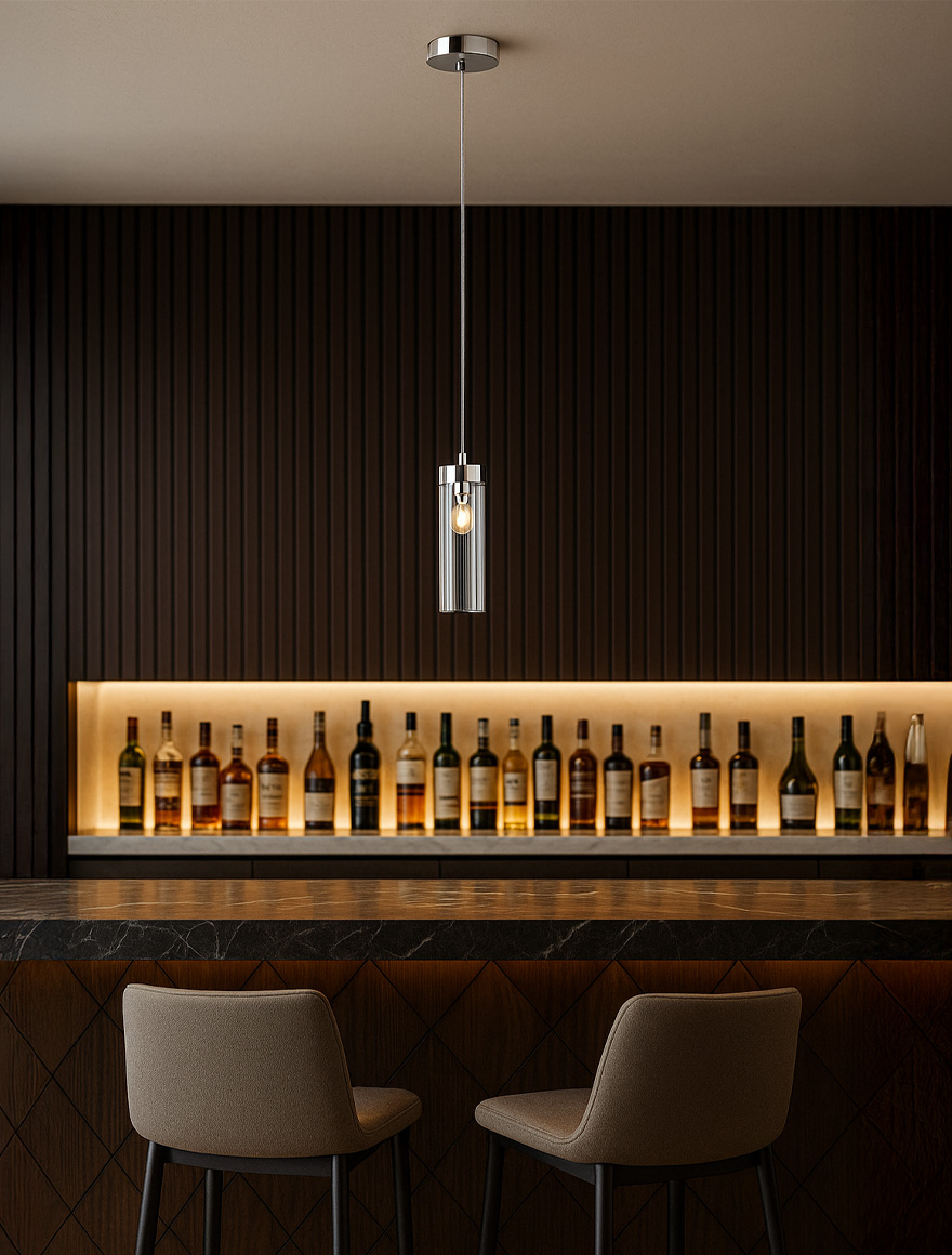 * Lustră GEM P0389-01D-F4AC 1xG9 28W metal chrome ZUMALINE