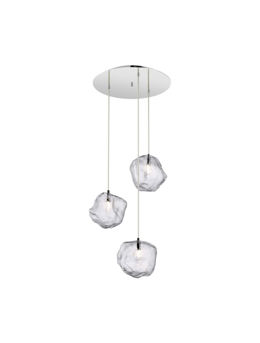 * Lustră ROCK P0488-03D-B5AC 3xG9 28W metal chrome ZUMALINE