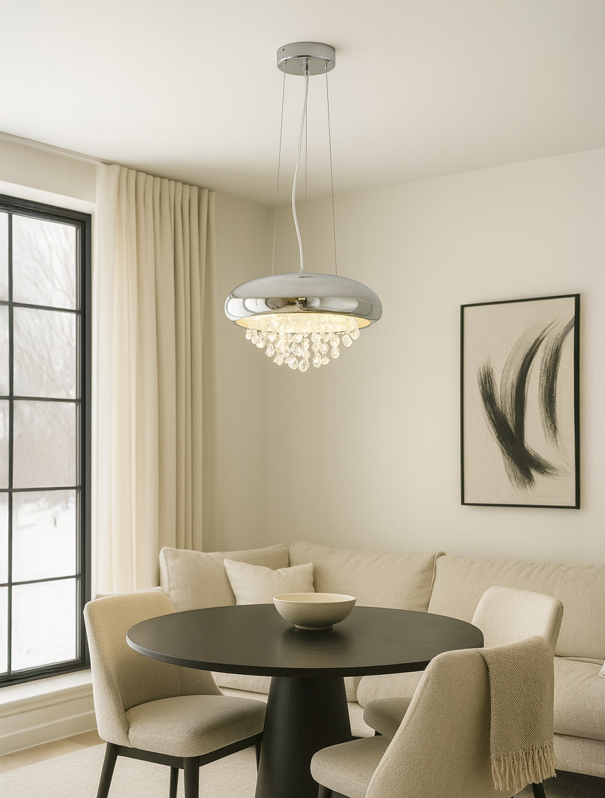 * Lustră LED MONT 18096-L 30W, 4000K metal chrome ZUMALINE