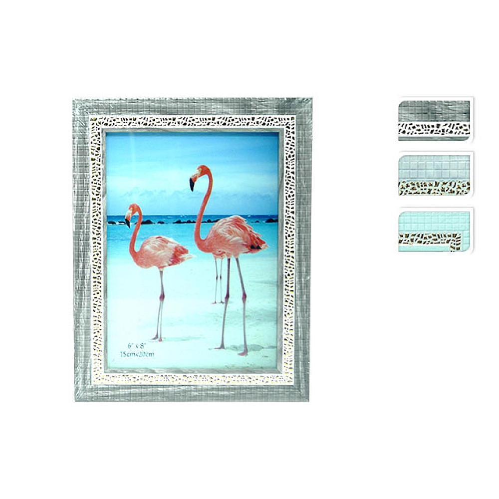 Rama foto din plastic "Patratele" 15X20сm, 3 culori