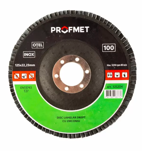 325204 Disc lamelar drept 125mm M100 cu zirconiu T27 Profmet