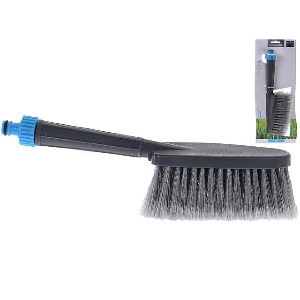 Perie pentru spălat 31.5cm Turcoaz, conectare furtun, plastic