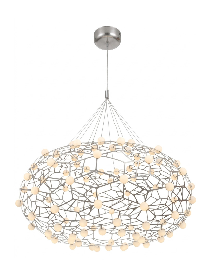 Lustră LED JH-808-80 D80cmxH45+1M,96/58W ,stainless,Silver LuminaLed