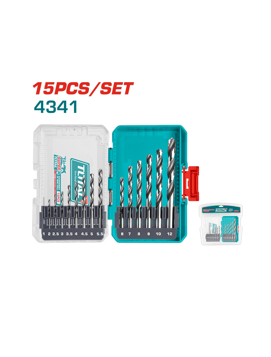 * Set burghie metal 15buc. 1,0-12,0mm Total Hss TACSDL51506 / TACSDL51501