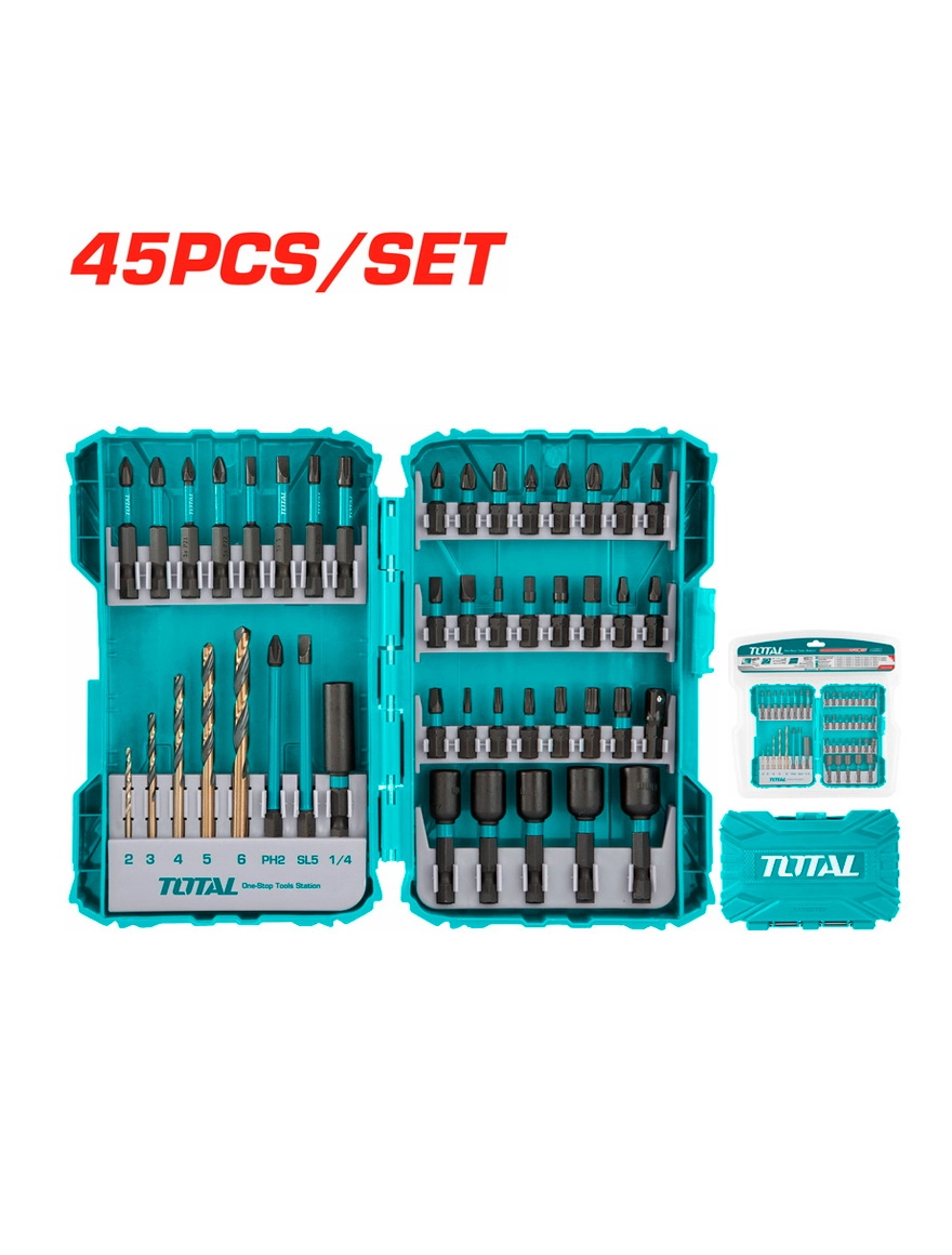 * Set biți impact cu burghii 45buc. TACSDL24502 Total