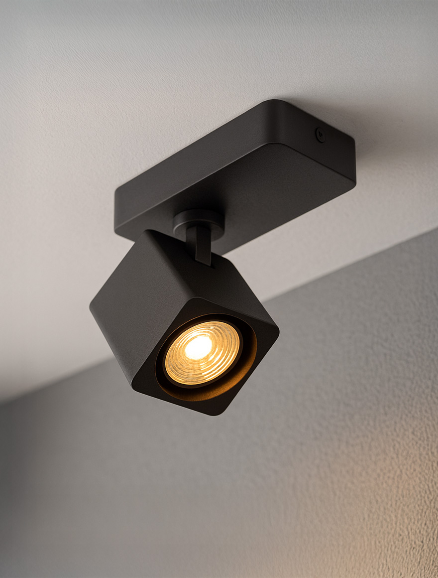 Алюминиевый настенный светильник RENO, макс. 20W, IP20, квадратный, чёрный, OS-REN20WKW1-00