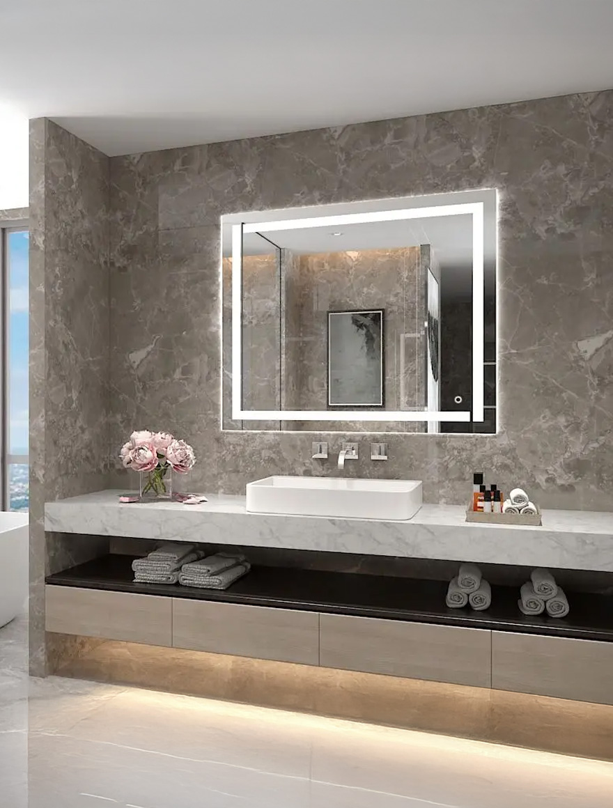 * Зеркало Led Sunrise 1000x700, сенсорное