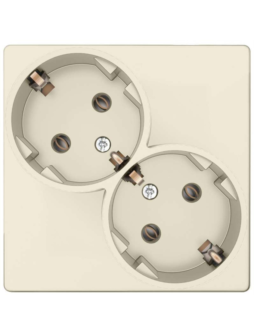 Mecanism Priză 2M 2x2P+E Schuko 16А f/protec. ivory Simon 24 2450459-031