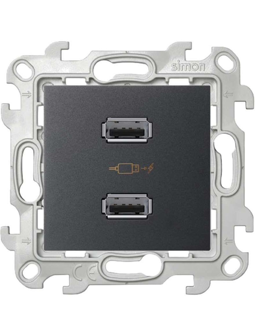 Mecanism Priză 2411096-038 dublă USB grafit Simon 24