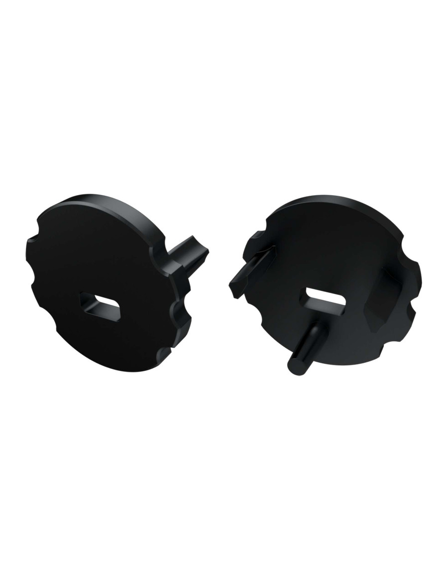 Capac capat pu profil alum. TYPE Mico cu gaură LuminaLED