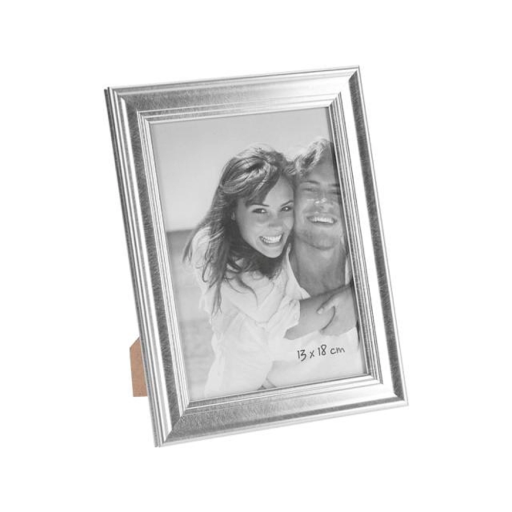 Rama foto din plastic tip lemn 13Х18cm argintie