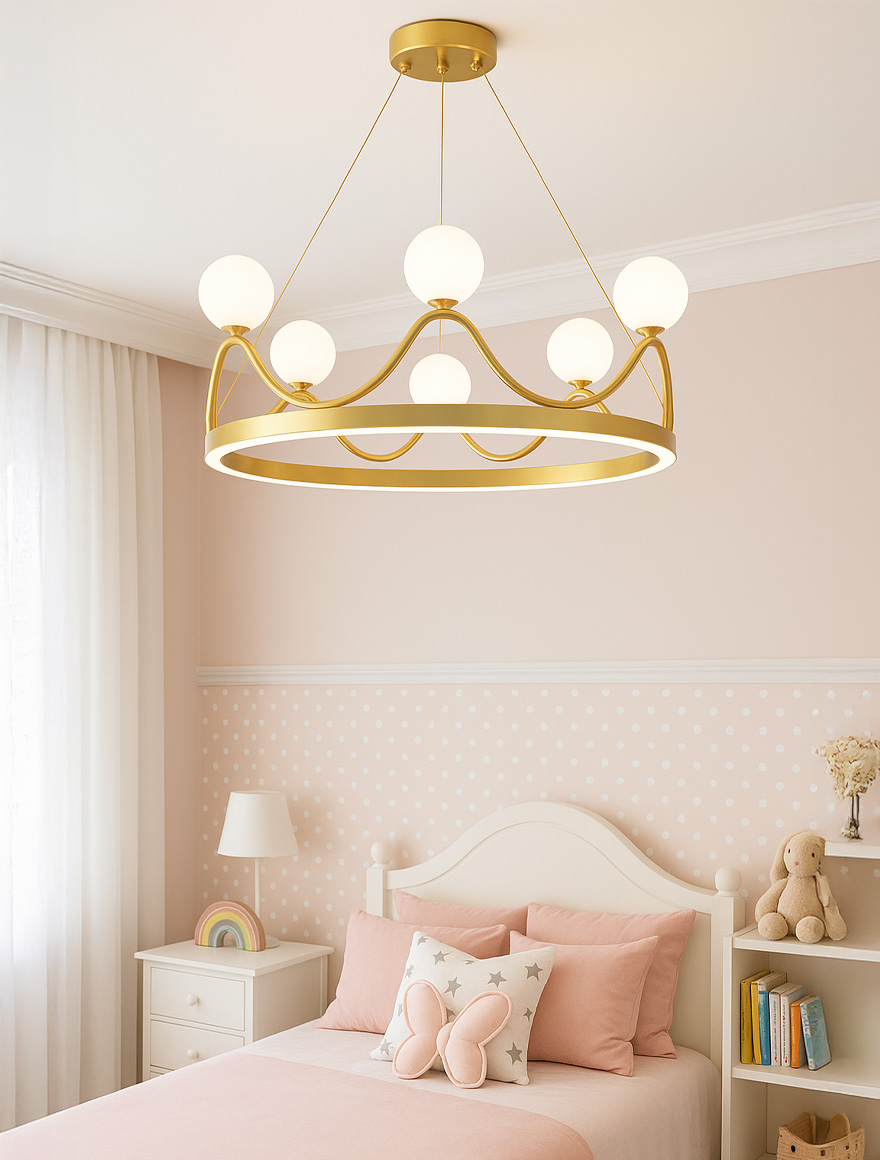 Lustră LED JH-835 D60+70cm+H20cm,G9 ,Metal+Glass,Gold+White LuminaLed