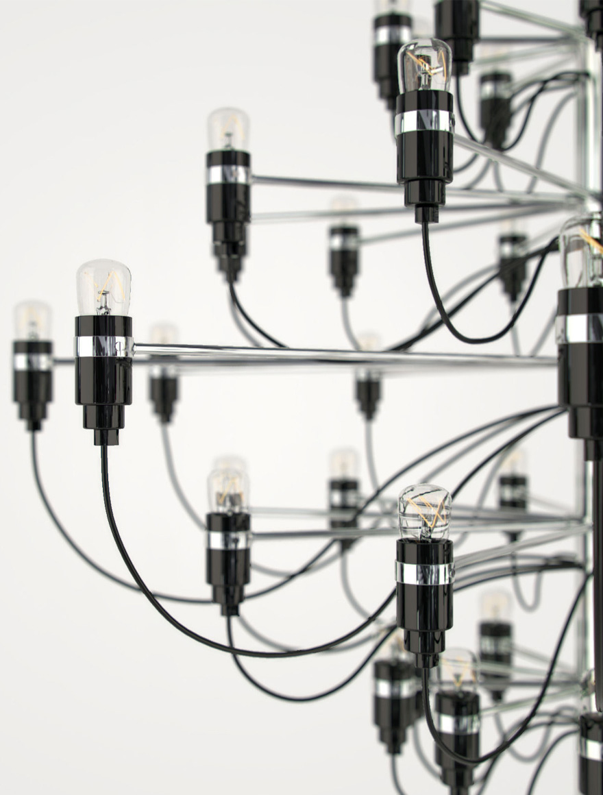 Lustră JH-833, D88x70cm,E14x30,Metal,Chrome LuminaLed