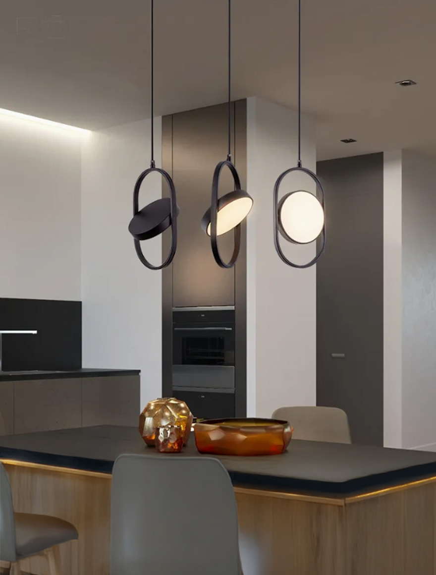 Suspensie LED JH-824,D36xH26cm,7W,Alum, black Luminaled