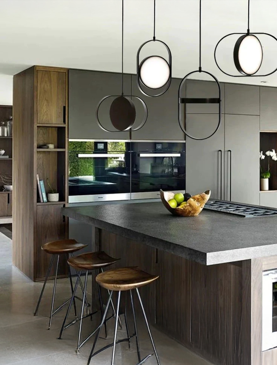 Подвесной LED-светильник JH-825, D26×H36 см, 7W, алюминий, чёрный, Luminaled