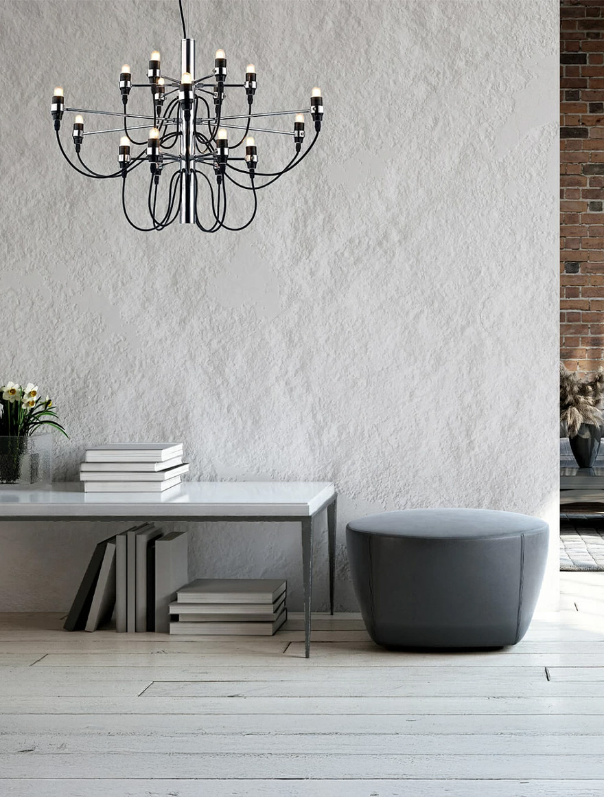 Lustră JH-832, D65x50cm,E14x18,Metal,Chrome LuminaLed